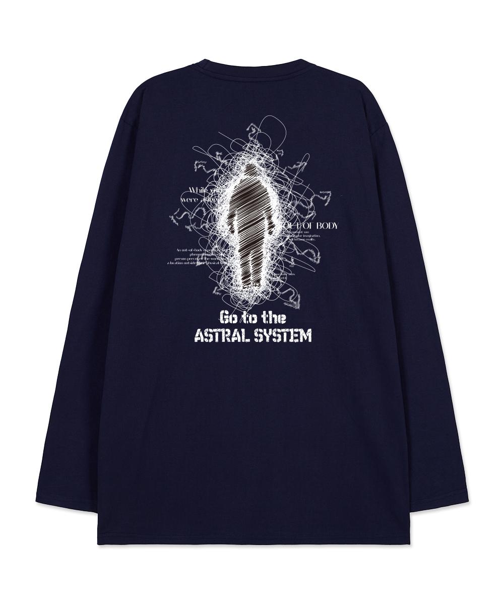 Astral Projection Astral System Oversized Long Sleeve T-Shirt_Navy Xl