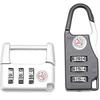 Kraftmann 85809 Numbered Luggage Locks Set, Black-White, 2-Piece Set