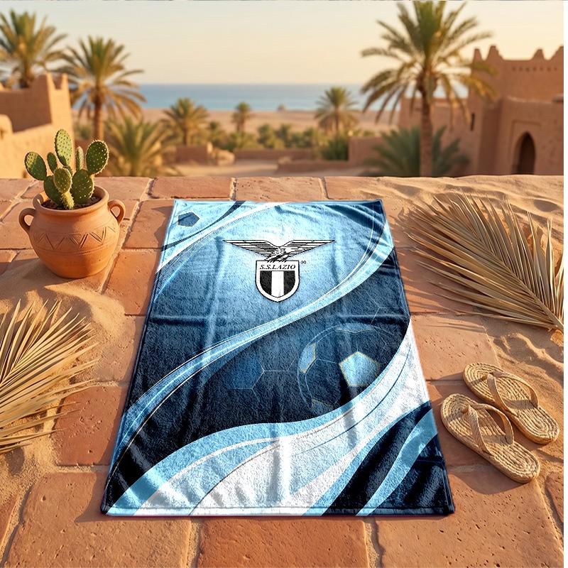 Lazio FC Print Microfiber Beach Towel Quick Dry Absorbent Large Towel For Beach Swimming Travel