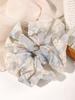 Large French Fahion Women Mesh Scrunchie Hair Ties,Embroidery Flower Hair Bands Cute Hair Rope Ponytail Holder Hair Accessories