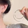 S925 Silver Needle Statement Hoop Earrings - Elegant, Versatile, Lightweight, Simple Luxury for Women