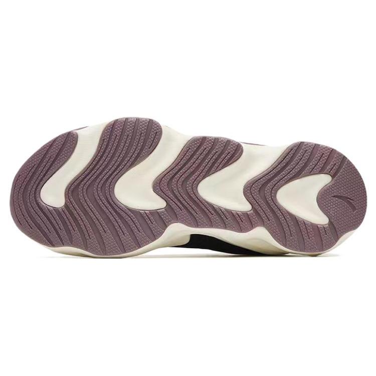 Anta Keep Moving Mesh Breathable And Wear resistant Low top Running Shoes Women's Black Purple 122245523-4