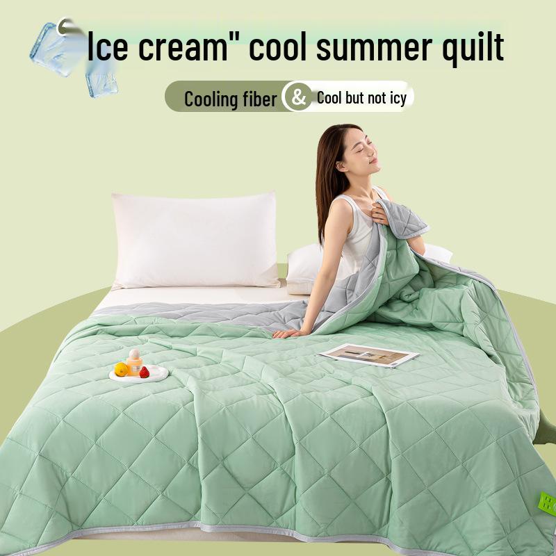 Silk Cool Summer Quilt: Lightweight, Solid Color, Ideal for Air Conditioning