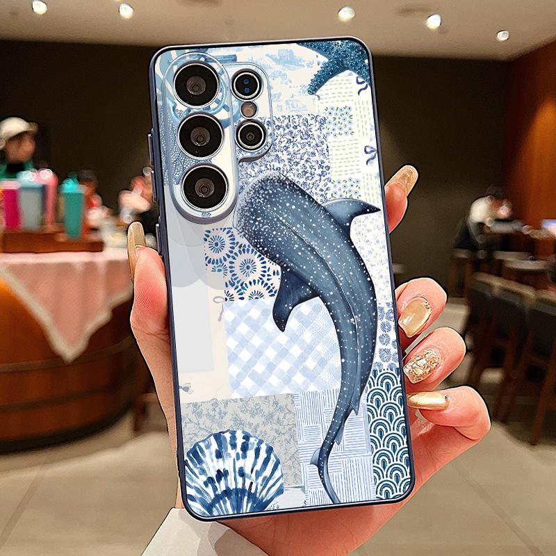 Turtle Fish Print Case For Samsung S26 S25 Ultra S24 S23 FE S22 A15 A16 A17 A35 A36 A37 A54 A55 A56 A57 5G Magnetic For Magsafe Matte Cover