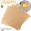 100Pcs Kraft Parchment Paper For Baking Paper Non Stick Unbleached Wax Oil Absorption Rectangular Paper For Kitchen Baking