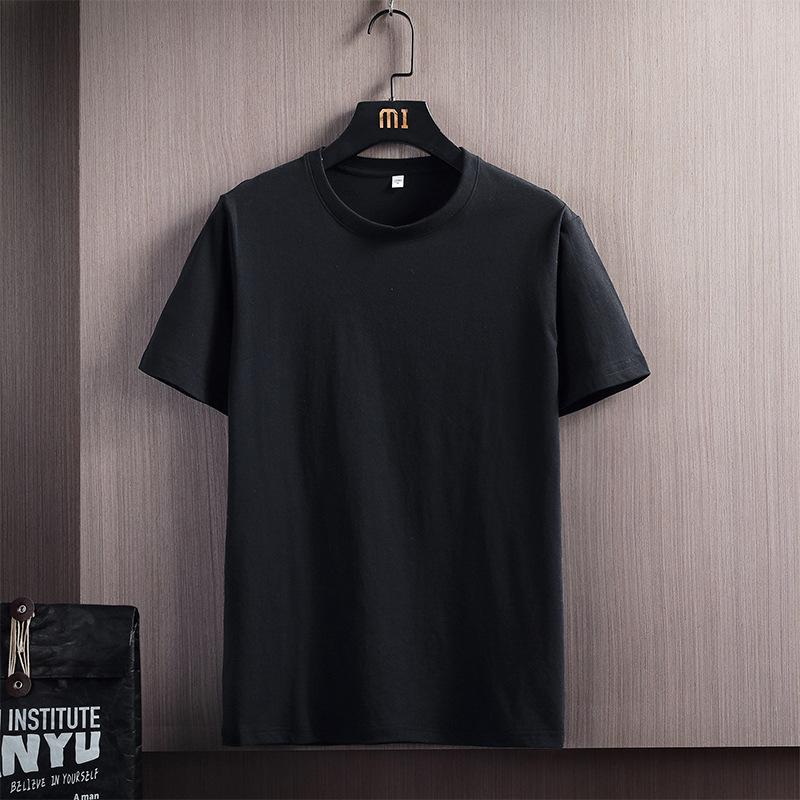 Uomo 's Manica Corta Girocollo Largo Estate Cotone 