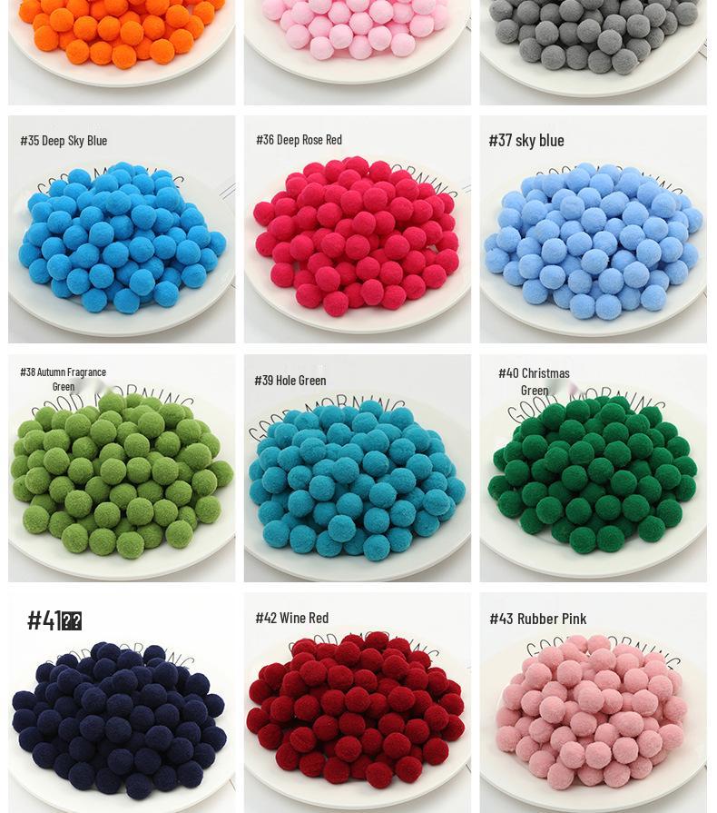 In Stock: High Elasticity Fluffy Polyester Hairball for DIY Handmade Clothing Accessories