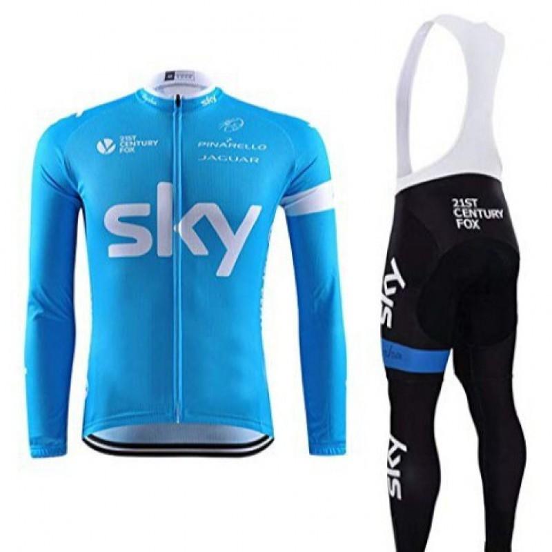 Winter Cycling Kit Thermal Fleece Long Sleeve Jersey Bib Pants Set Road Bike Outdoor Ride