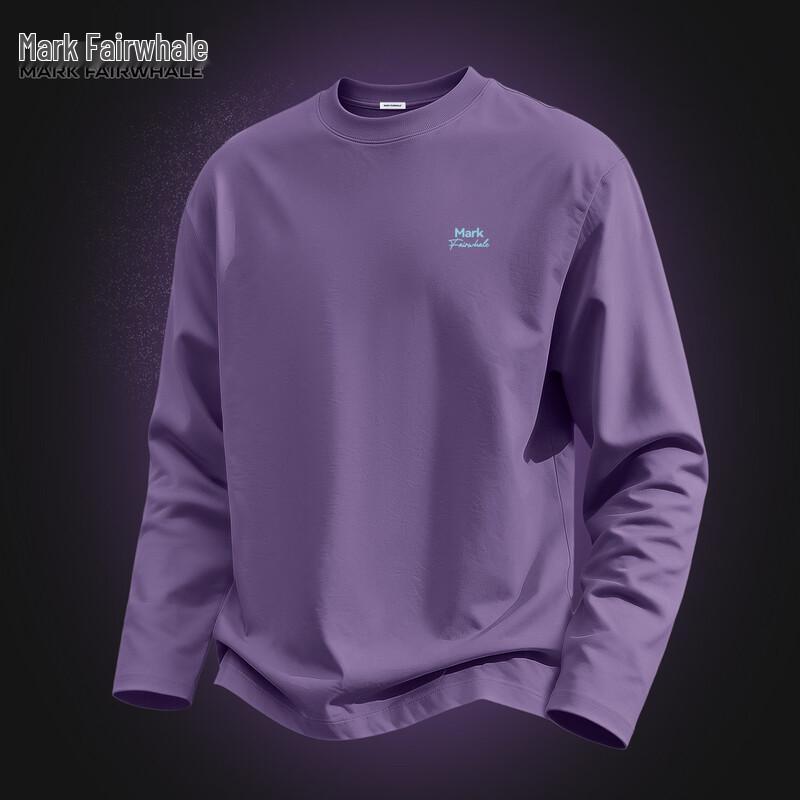 Mark Fairwhale Men's Long-Sleeve Pure Cotton Casual Crewneck T-Shirt