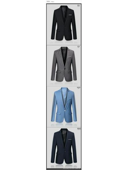 Europese Maat Heren Slim Fit Blazer - Verdikte Casual Pak, Koreaanse Stijl