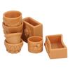 7 Stück Puppenhaus Blumentopf Harz Exquisit Miniatur Simulation Blumentopf für DIY 1/12 Puppenhaus