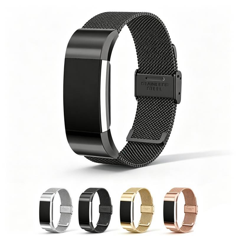 Fitbit Charge 2 Edelstahl-Armband mit verstellbarer Passform für den täglichen Gebrauch
