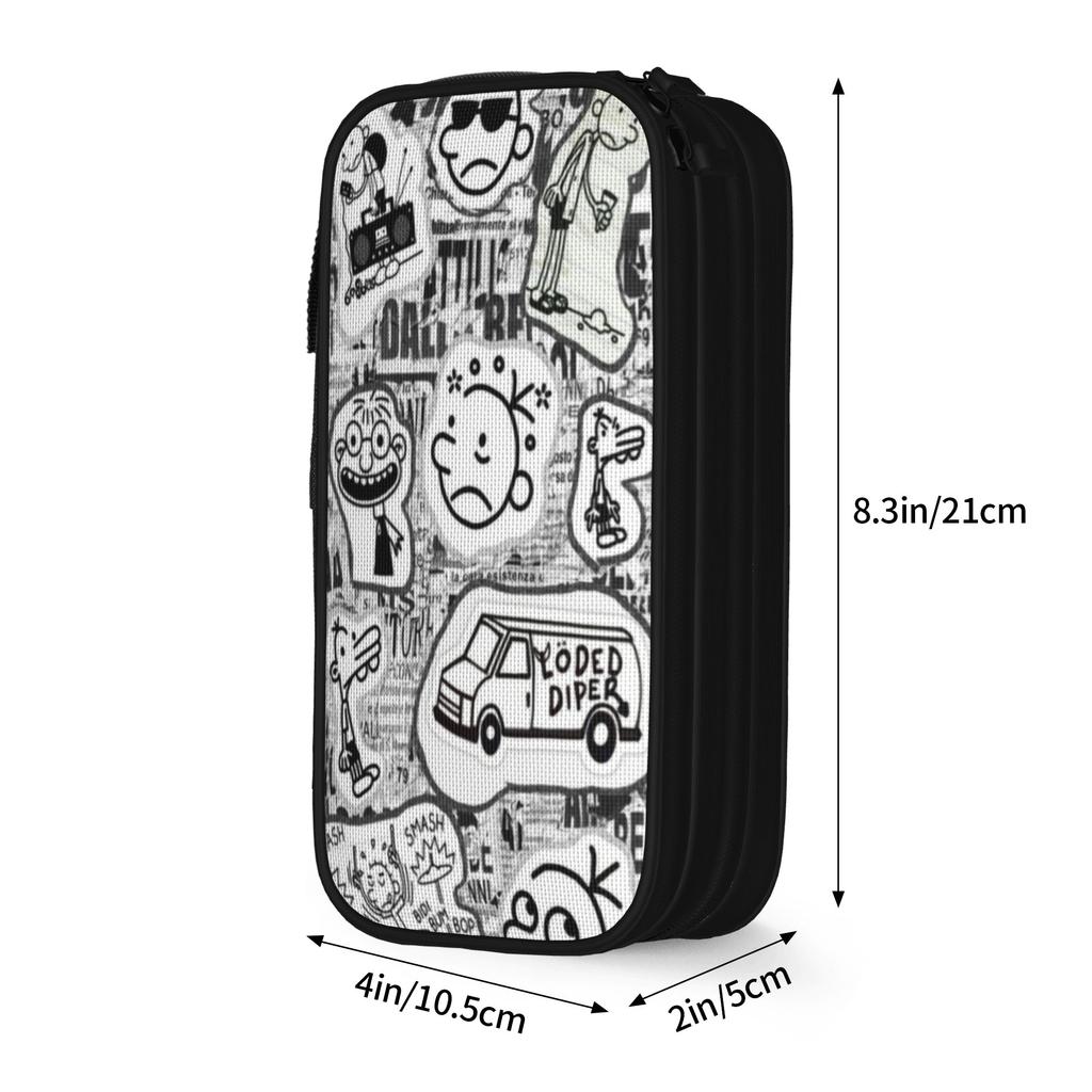 Large Pencil Pouch Diary Of A Wimpy Merch Double Layer Pencil Case Stationery Girl Makeup Bags Amazing Gift