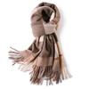 Milk camel pure wool scarf women's autumn and winter versatile thickened cashmere scarf new shawl dual-purpose