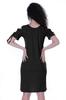 Moomaya Cold Shoulder T-shirt Dress Round Neck Casual Knee Length Summer Dresses For