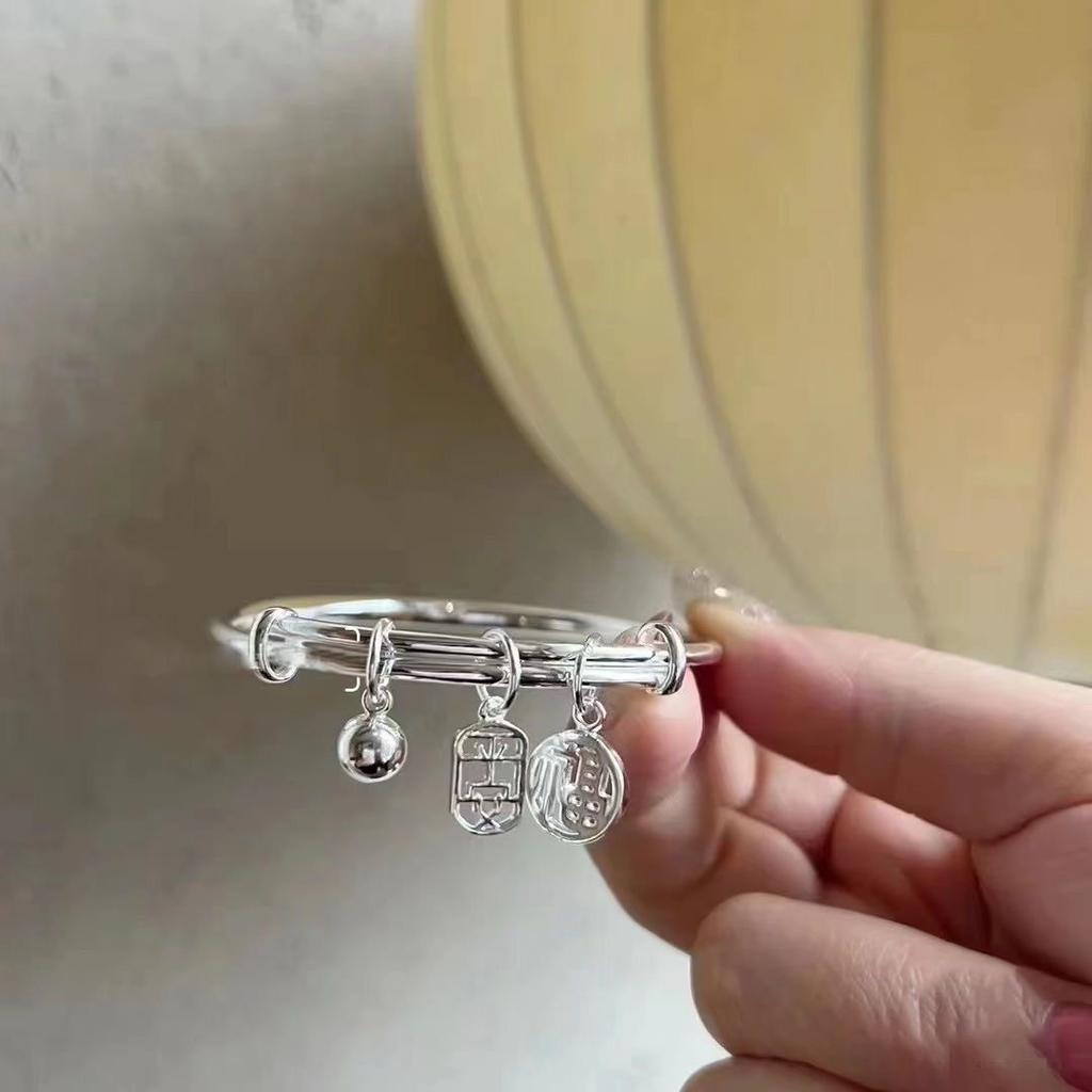 Ping An Bell Fu Glossy Bracelet Women's Fashion Niche Design Student Style for Girlfriend