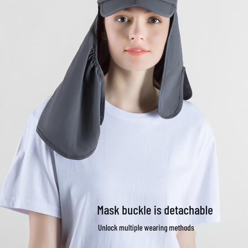 Unisex UPF50+ Sun Protection Cycling Cap with Detachable Neck & Face Mask