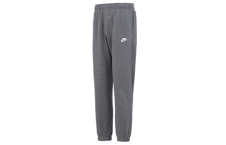Nike As M Nsw Club Pant Cf Bb Logo Print Fleece Lined Thermal Elastic Cuff Knitted Sweatpants Men s Gray BV2738-071 M