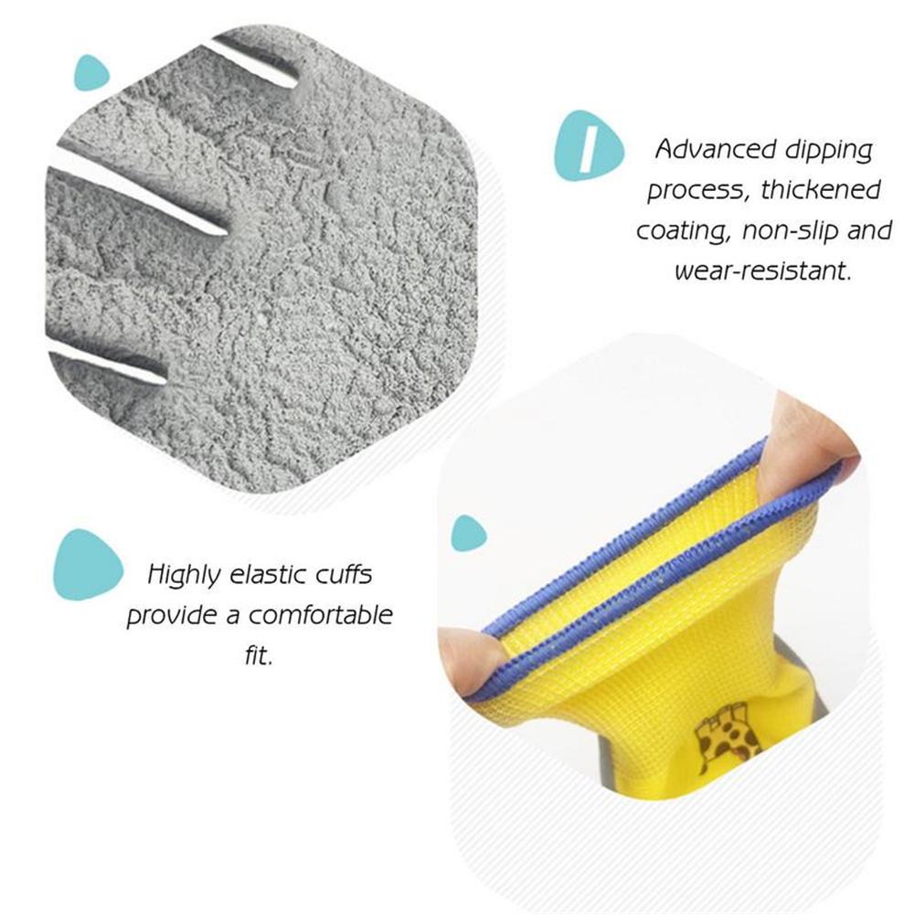 Thickened Childrens Latex Gloves Non-slip Garden Tools Gardening Gloves Durable Childrens Fun Protective Gloves Cartoon
