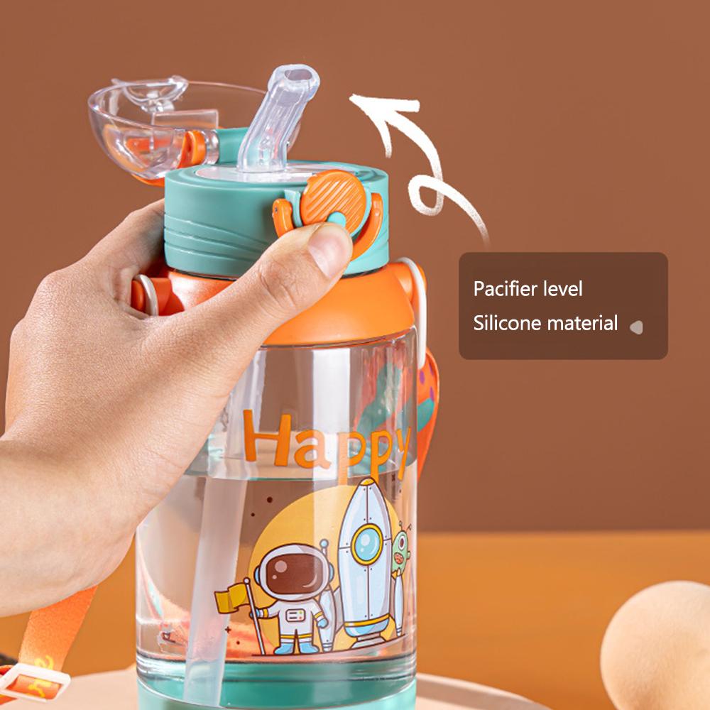 600ml Cute Water Bottle for Children Sippy Cup With Straw Leakproof Outdoor Portable Kids Water Bottles for School Drink Bottle