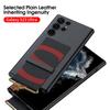 For Samsung Galaxy S23 Ultra S23 Plus  Case Leather Wrist Strap Holder Cover Matte Plastic Protection For Galaxy S23 Ultra Cover