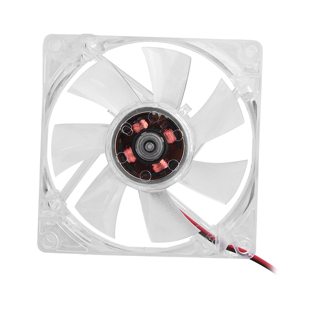 80mm LED Light 12V 4Pin Mute PC Case Cooling Fan Computer Cooler