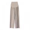 Knitted Wide-Leg Maternity Pants - Thick, Loose-Fit for Fall/Winter, Tall/Plus Size
