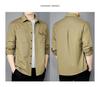 Men's Plus Size Military Style Business Workwear Shirt - Spring/Autumn