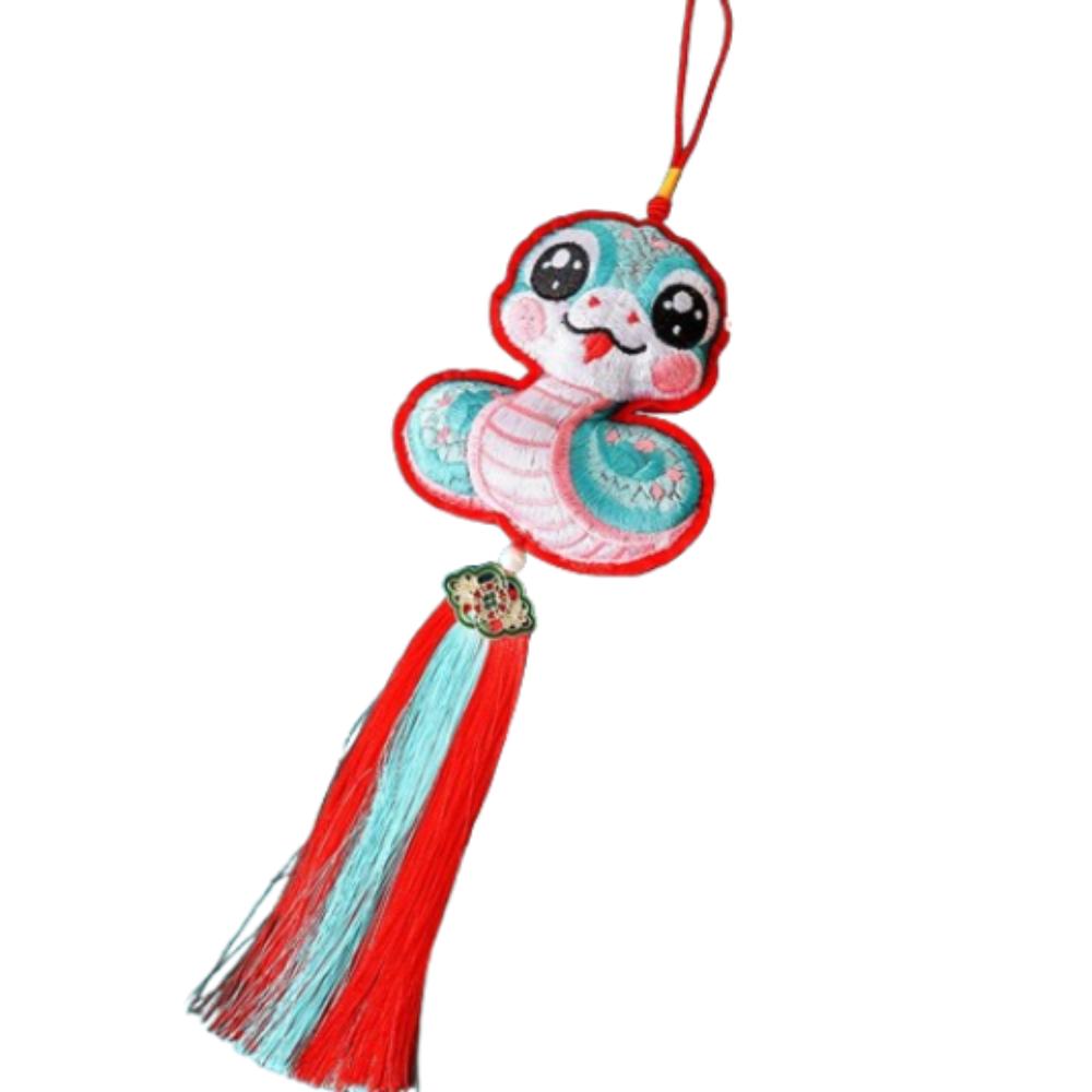 Traditional Embroidery Snake Wind Chimes Hanging New Year Pendants  New Year Decoration