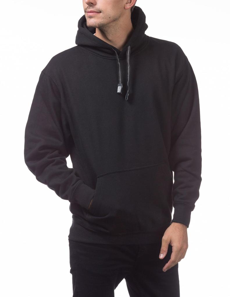 Pro Club Men's Heavyweight Pullover Hoodie (13oz), US Size: Large, Color: Black