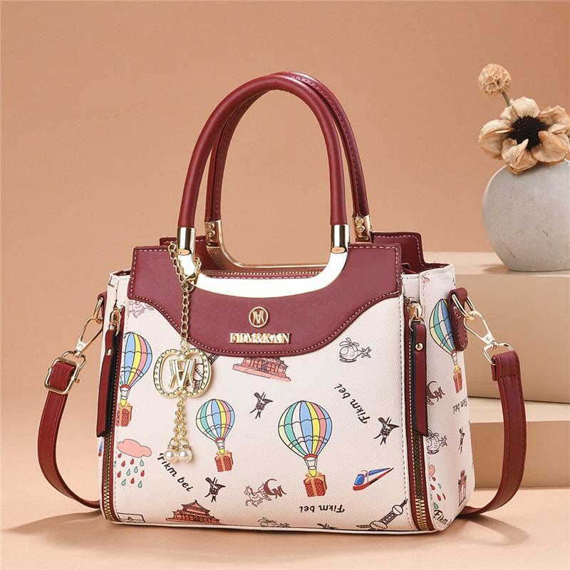 Women’s Trendy Light Luxury Printed Top Handle Bag, Fashion Shoulder Crossbody Purse For Birthday & Valentine’s Day Gift