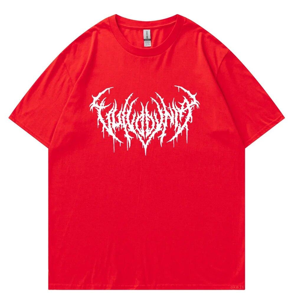 Hip Hop Gothic Street Punk Unisex T-shirts Korean Black Oversized Tshirt Toppar Harajuku Grafisk Tshirt WoUnisex Unisex Tops Tee