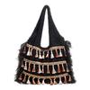Knit Tassels Hobo Bags Bohemian Underarm Bag Ethnic Style Tote Bags for Women Work Shopping Travel Daily