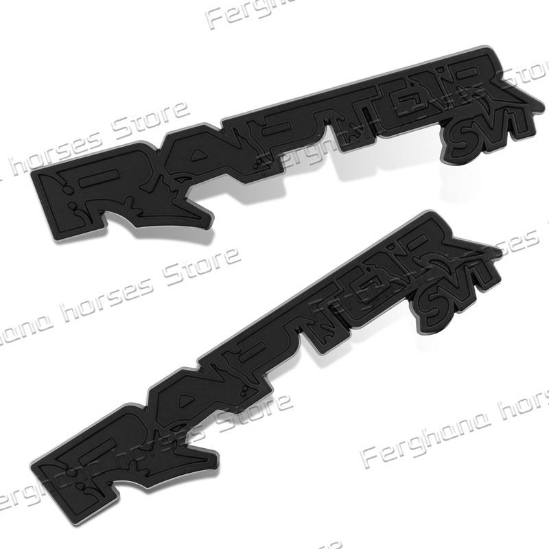PBJU7 Car 3D Metal RAPTOR SVT Logo Sticker For Ford Fiesta F150 F250 F350 Rear Trunk Auto Door Sticker Car Styling Accessories