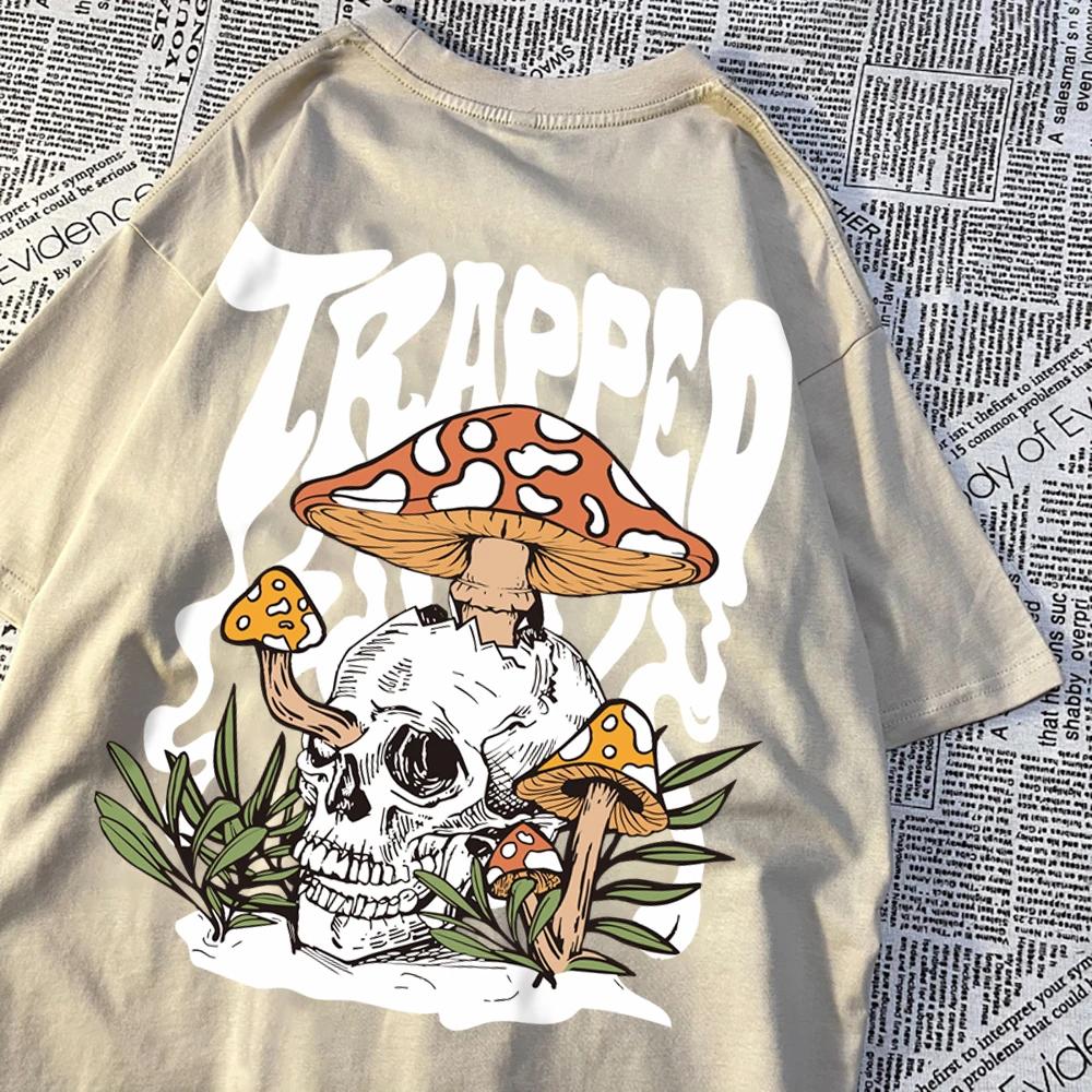 Horror Skull Tričko s potiskem Muži Ženy Vysoce kvalitní trička Vzor Oversize Nové tričko Neformální oversize Bavlněná trička