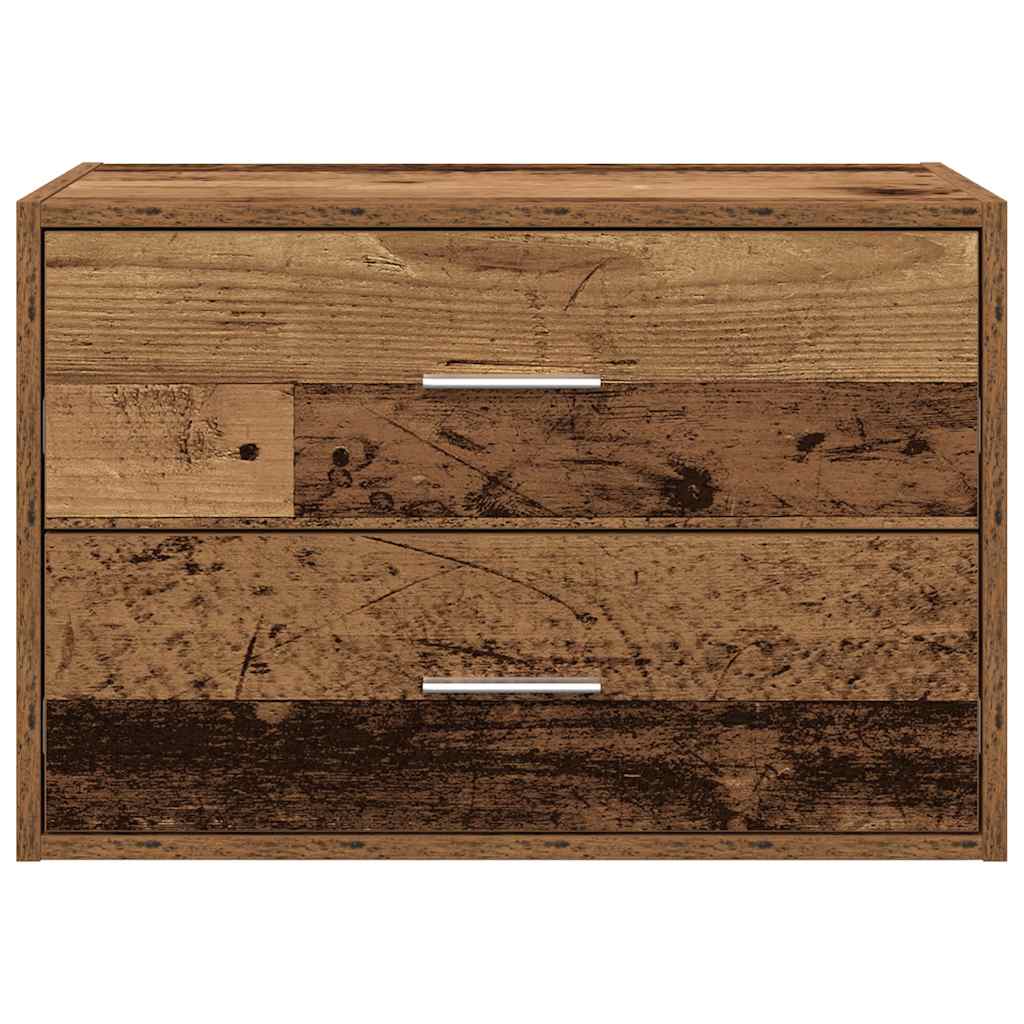 Vidaxl Szafka Z 2 Szufladami, Stare Drewno, 60X31X40 Cm
