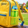 Anti Choking Training Bottle for Kids Cartoon Sippy Cup 470ml Water with Straw Adjustable Strap Pop Up Cup Outdoor Activities Lid Flip Top