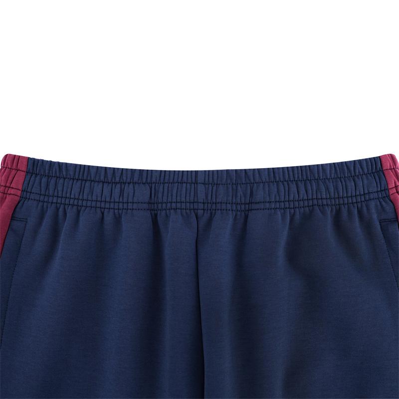 Li-Ning Solid Color Mid Waist Loose Straight Leg Casual Pants Women Bottoms Blue AKLTE56-4