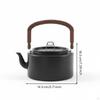 Aluminum Camping Kettle HardAnodized Portable Teapot Wooden Handle Lightweight Outdoor