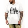 Men'S Relaxed T-Shirt - Design Featuring Camping Life, Tent, And Moon