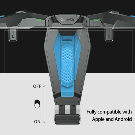 1 Set Mobile Game Handle Gamepad Joystick Triggers Button Foldable Plug and Play Auxiliary Gaming Controller for IOS for Android Phone