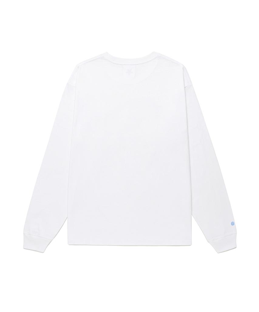 CAVISH Twin Star Check Applique Ls Tee White(Cv2Gsut555A)