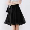 Fashion Tulle Skirt Pleated Tutu Skirts Womens Lolita Petticoat Bridesmaids Midi Skirt