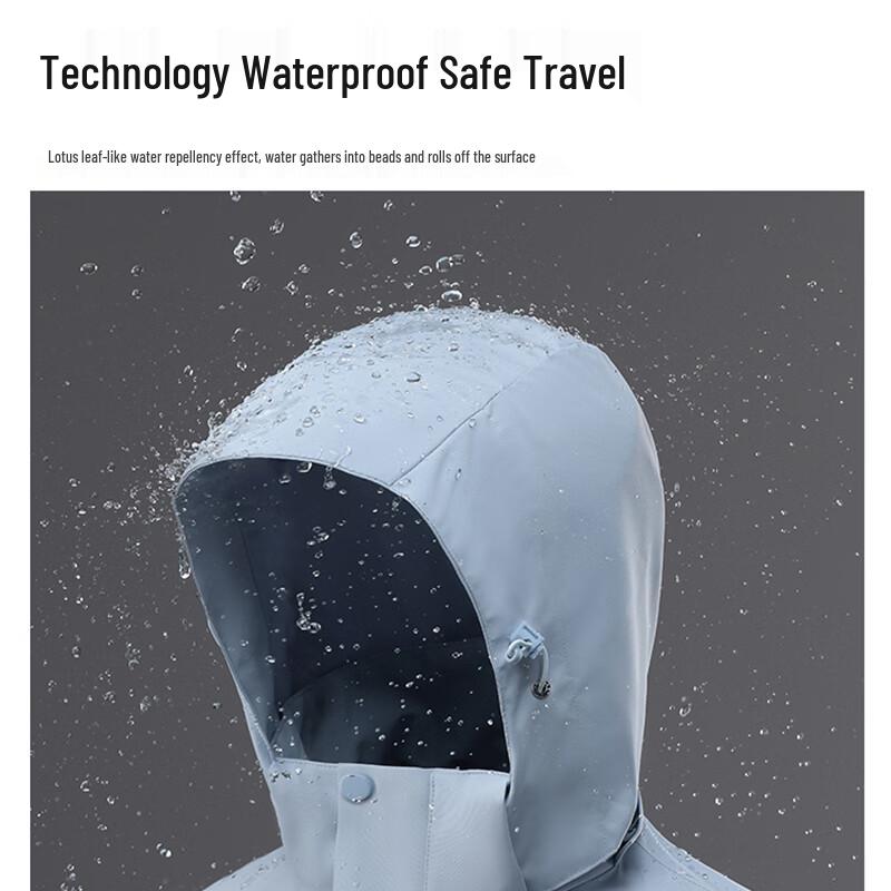 JEANSWEST Unisex Color-Block Waterproof Windbreaker Jacket