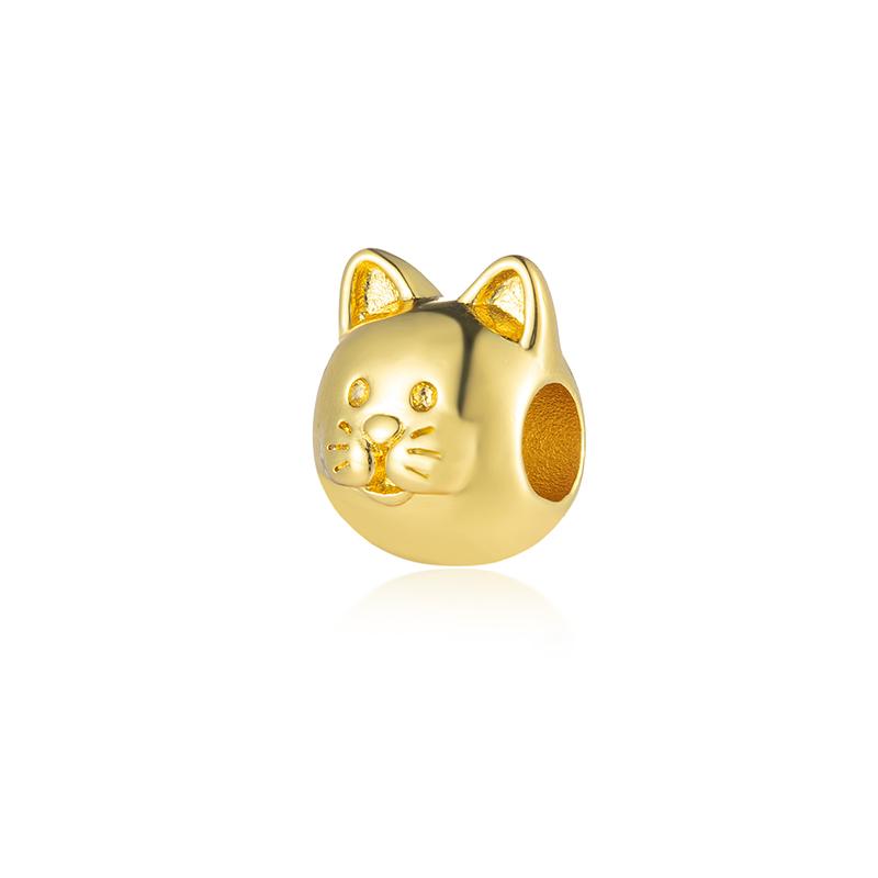 Golden Shiny Series Charm Bead Pendant Fit Original Europeancopper Jewelry & Diy Making Unique Fine New Gift
