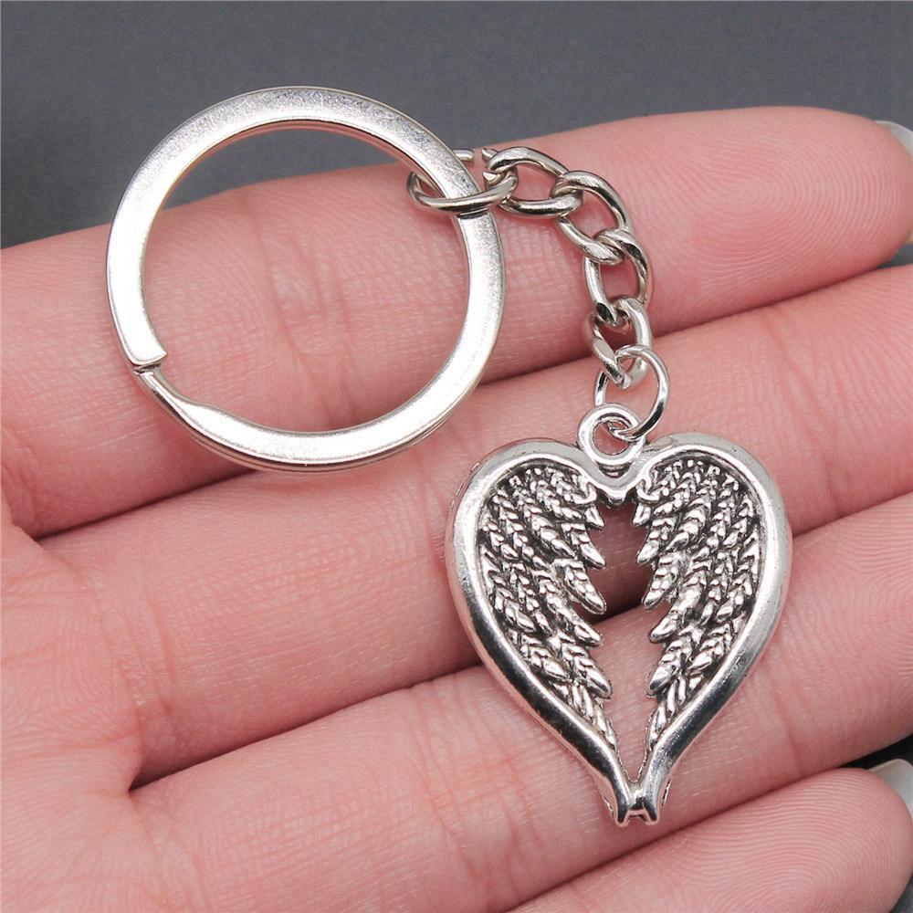 Angel Wings Feathers Heavenly Keychain for Girls Hot Sale Streetwear Bridesmaid Gift Retro Phone Charm