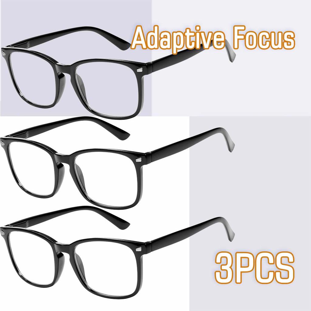 1/3PCS Auto-Focus Reading Glasses Lightweight PC Frame Unisex Design | Ideal for Computer Use & Perfect Gift Choice