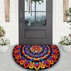 Yousheng Front Door Mat Entrance Half Circle Rug Outside Entry Welcome Mat Doormat with Non Slip Rubber Backing for Front Door Entryway
