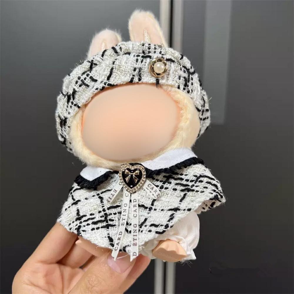 Sweet Princess Style Doll's Cloth for Labubu 17cm The Monster Outfit Accessories Clothing DIY Kids Gift High-quality Dress Cloak