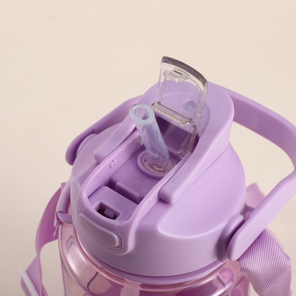 Water bottle high value large capacity plastic cup men and women with straw sports kettle outdoor portable summer portable cup